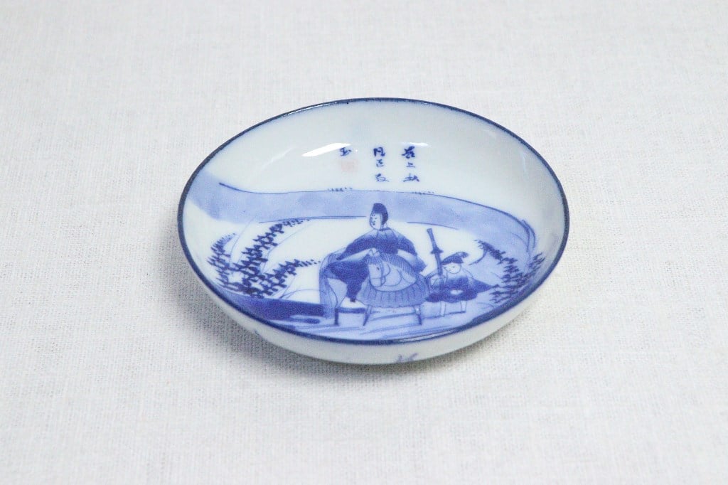 明治前期染付東下り図小皿 | 吉祥寺PukuPuku