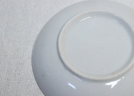 大正～昭和戦前ゴム判山水図小皿