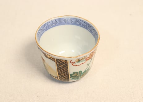 明治後期～大正銅判色絵草花図向付