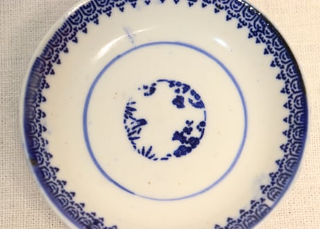 明治前期紙刷鳳凰図飯茶碗