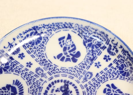 明治前期紙刷六歌仙図小皿