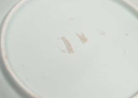 江戸後期染付松竹梅図八角皿③ 小ホツ