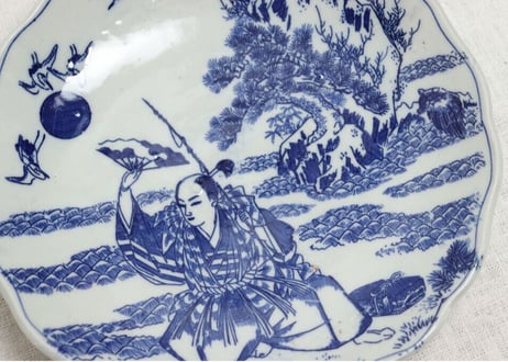 明治後期~大正銅判浦島太郎図8寸皿