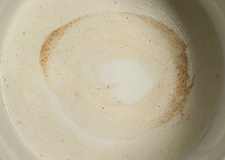 江戸幕末染付蝶と草花図火入れ,灰吹きセット 灰吹き小ホツ,ニュウ