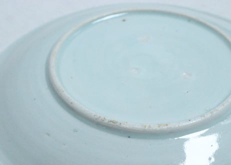 江戸幕末染付山水図7寸皿