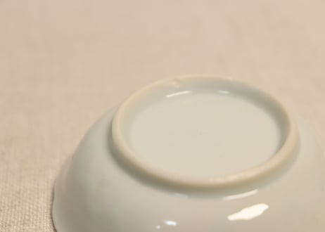 明治後期～大正染付川海老図深豆皿