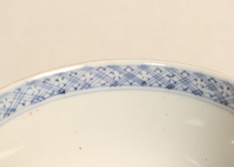明治前期色絵竹梅と桐通り物飯茶碗①フリモノ