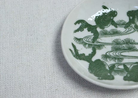 明治後期～大正銅判金魚図小皿