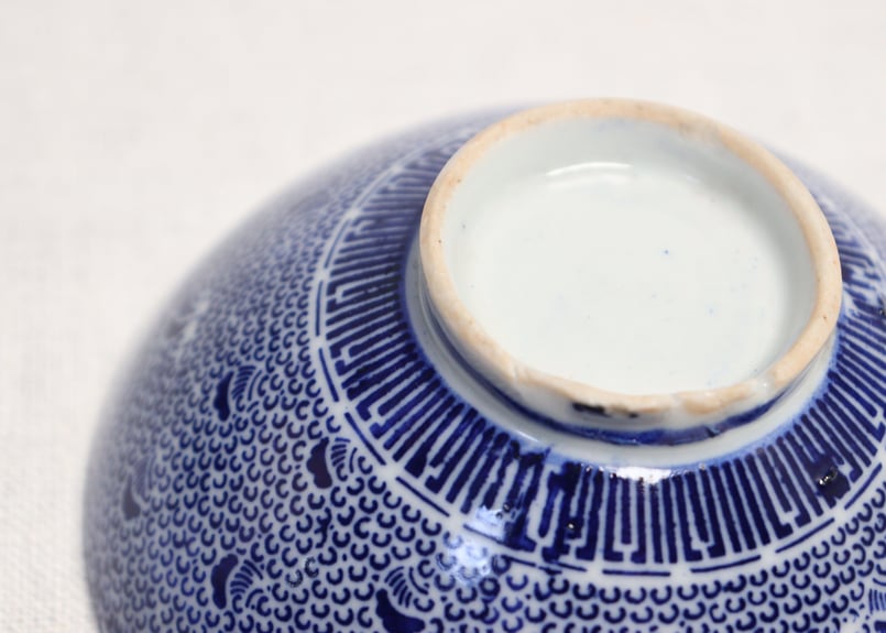 明治前期紙刷微塵唐草図蓋茶碗 | 吉祥寺PukuPuku