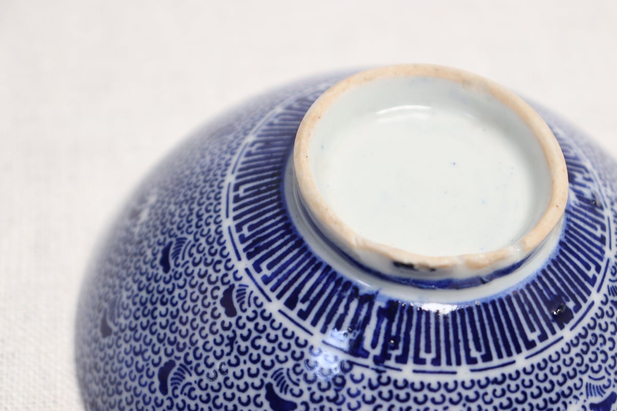 明治前期紙刷微塵唐草図蓋茶碗 | 吉祥寺PukuPuku