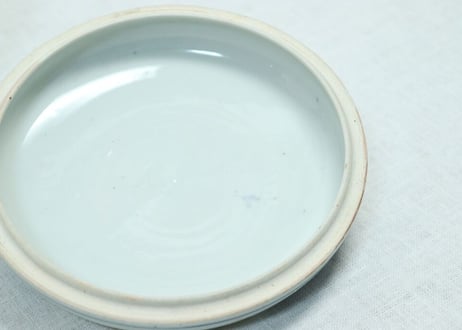 江戸中期染付三方に牡丹図食籠 蓋ノミホツ