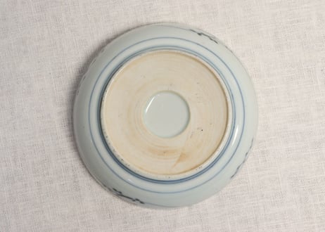 江戸後期染付牡丹図なます皿