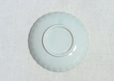 昭和戦前色釉猫柳図小皿