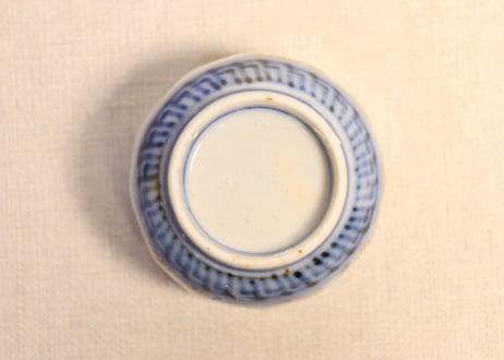 明治前期色絵四君子図通り物小向付