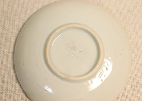 江戸後期染付寿文字と蝙蝠図豆皿③フリモノ,少甘手