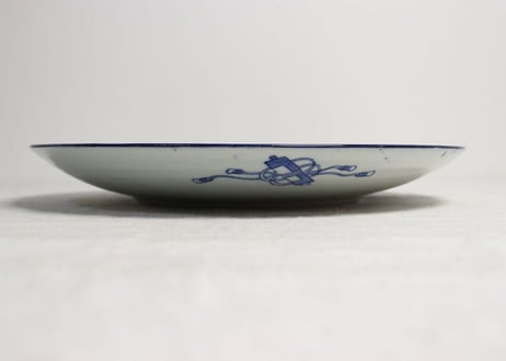 明治後期~大正銅判鯉図尺皿 顔擦れ,アタリ傷