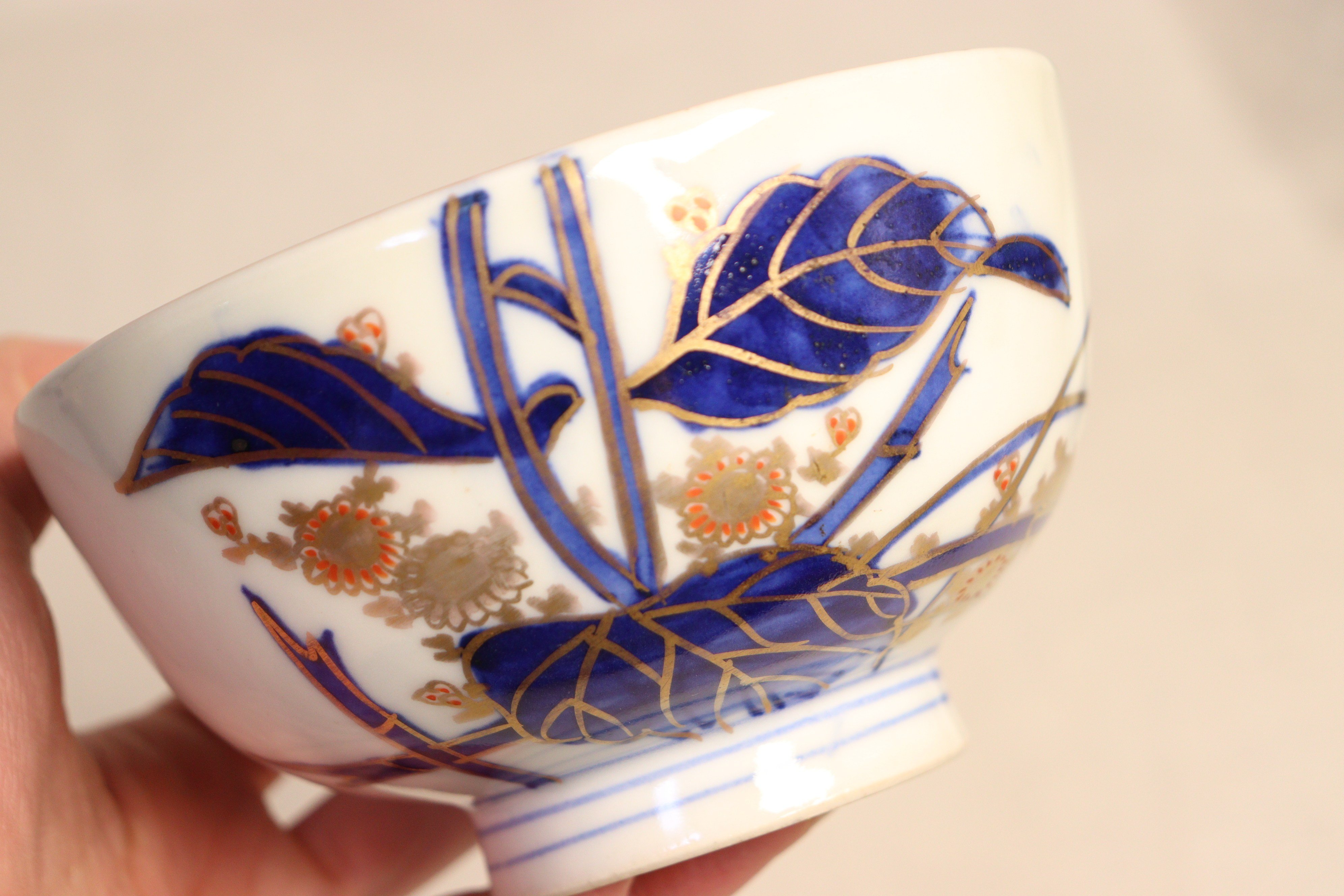 明治前期赤絵金彩草花図蒸茶碗 | 吉祥寺PukuPuku
