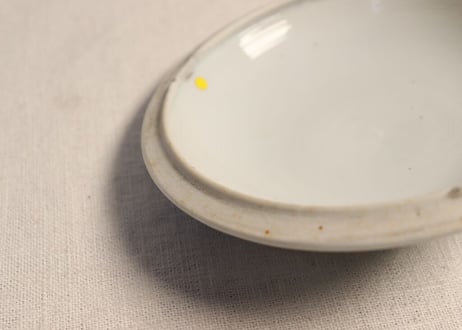 江戸後期染付羽根図三段重　蓋,取手ホツ