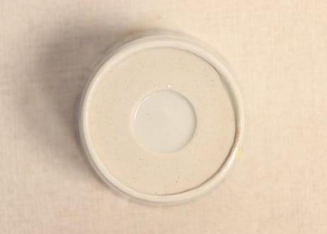 江戸幕末染付微塵唐草図猪口② 高台あたり傷