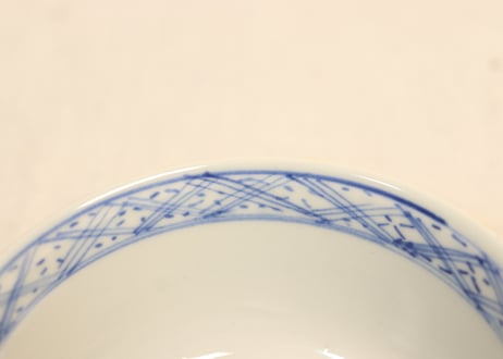 明治前期染付桜図飯茶碗② 少甘手