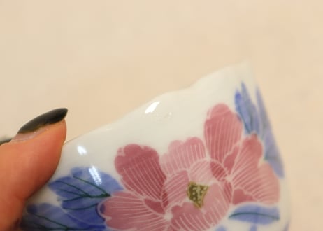 明治後期～大正染付牡丹図向付