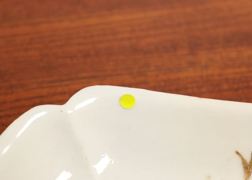 江戸初期　古九谷　菱形　蝶図　皿　トヒチ　東さ7-0705⭐︎2F 江戸初期 古九谷 菱形 蝶図 皿 トヒチ 東さ7-0705⭐︎2F 江戸