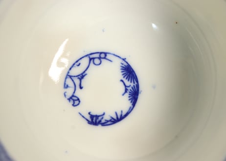 明治後期~大正銅判松に鹿図向付