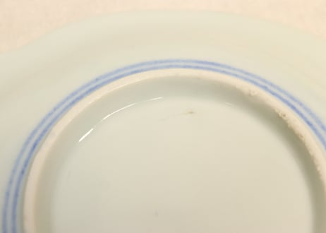 明治後期～大正銅判オランダ船と丸文木瓜型皿