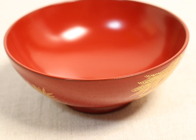 朱塗 沈金 月夜に舟図 吸物椀 10個 [B31538] 朱塗 沈金 月夜に舟図 吸物椀 10個 [B31538] - メルカリ