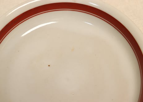 昭和戦前色絵松と扇図蓋付丼