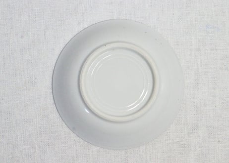大正～昭和戦前ゴム判色絵松図小皿