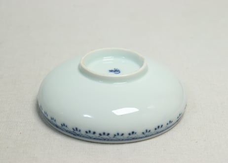 明治後期～大正染付松竹梅図縁丸小鉢