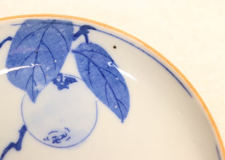 明治後期～大正銅判柿図小皿