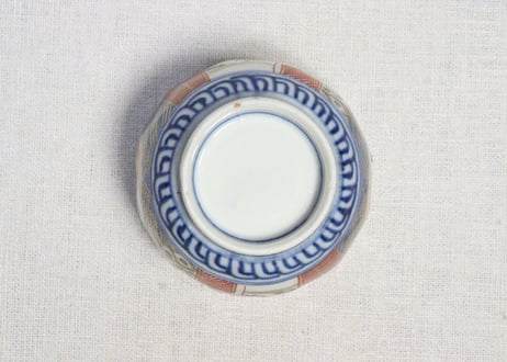 明治前期色絵松竹梅図向付　釉剝げ