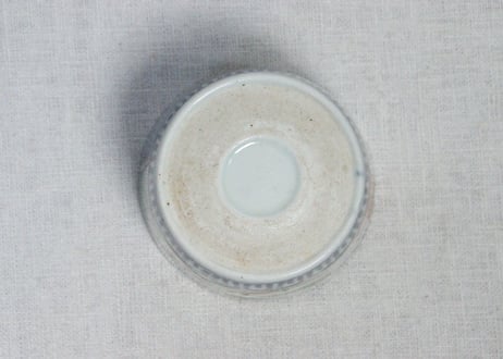 江戸後期色絵山水に丸文図猪口　5客組