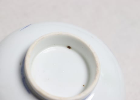 明治後期～大正銅判鼠大根図蓋茶碗②フリモノ