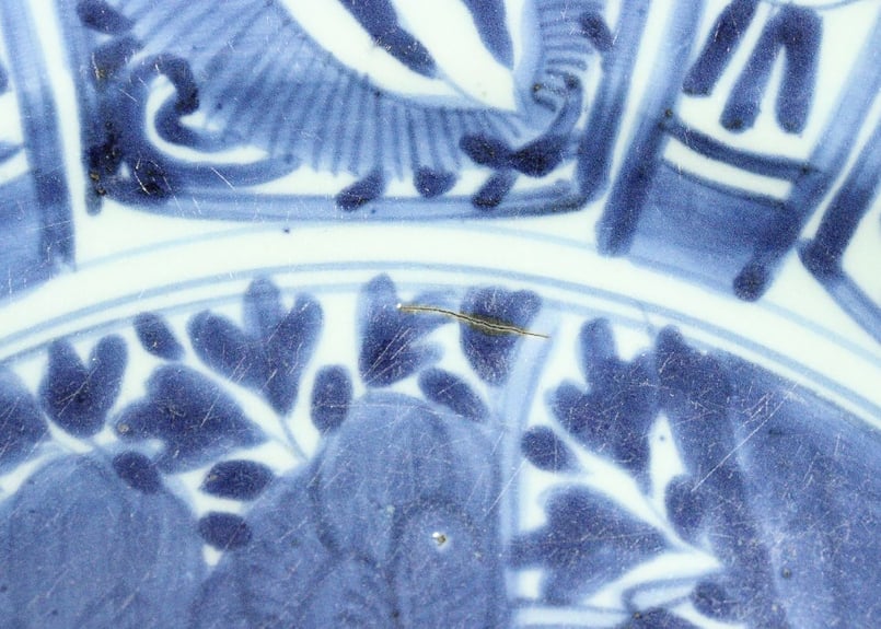 江戸前期藍九谷芙蓉手花鳥図尺皿 | 吉祥寺PukuPuku 江戸前期藍九谷芙蓉手花鳥図尺皿 | 吉祥寺PukuPuku