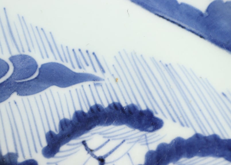 江戸幕末染付富士と氷裂文尺皿 | 吉祥寺PukuPuku