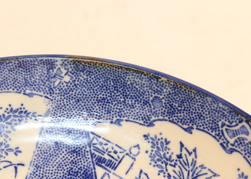 明治後期～大正紙刷牡丹図9寸皿 | 吉祥寺PukuPuku