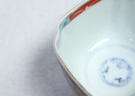 明治前期色絵唐子図角向付