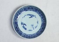 なます皿 4枚 染付 蝶 鳥 渦巻 風車 花弁縁 江戸 江戸中期染付鹿と紅葉図4.5寸皿 ニュウ,少甘手 | 吉祥寺PukuPuku