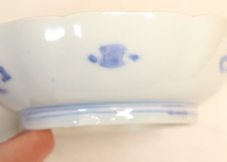 明治前期色絵紫陽花図なます皿