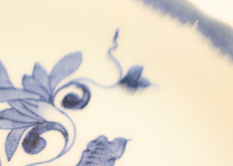 江戸幕末染付菊図尺皿