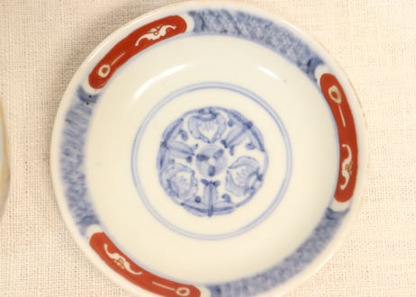 明治前期色絵兎図通り物飯茶碗③少甘手