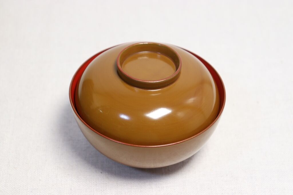 吸い物椀 十人前】朱 風景 昭和 汁椀 木箱 骨董品 時代物(内朱 吸い物椀 十人前】朱 風景 昭和 汁椀 木箱 骨董品 時代物(内朱