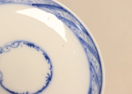 明治後期～大正染付鳳凰図飯茶碗