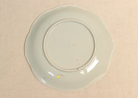 江戸幕末染付八方に釧図６寸皿②フリモノ,窯傷