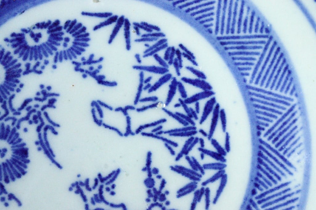 明治後期～大正紙刷微塵唐草図7寸皿 | 吉祥寺PukuPuku
