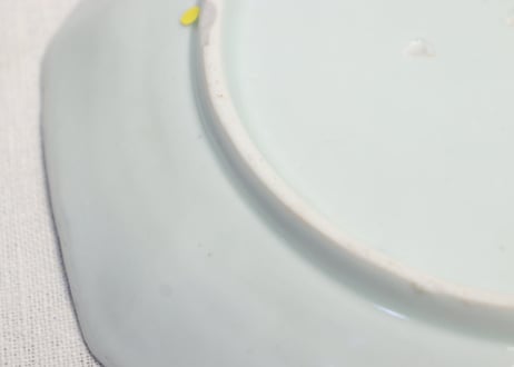 江戸後期染付松竹梅図八角皿②  高台傷