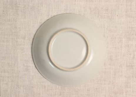 昭和戦前染付春蘭図小皿